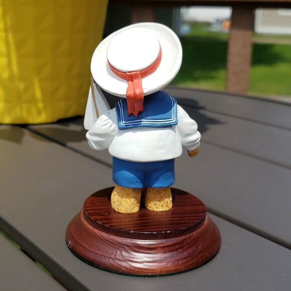 Dept 56 Vintage The Upstairs Downstairs Bears Figurine Sailor Bear with Sailboat - Picture 3 of 6